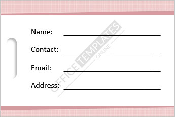 Plantilla de etiqueta de nombre de equipaje personalizada en MS Word