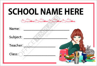 Diseño de etiqueta de nombre para estudiante de escuela en Microsoft Word