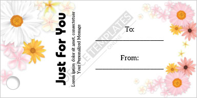 Solo para ti Paquete de regalo Diseño de etiqueta de nombre para MS Word