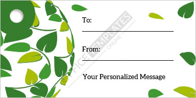 Etiqueta de mensaje y nombre para paquete de regalo - Plantilla de MS Word