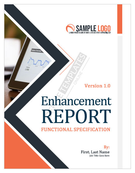 Plantilla de portada para informe funcional en MS Word