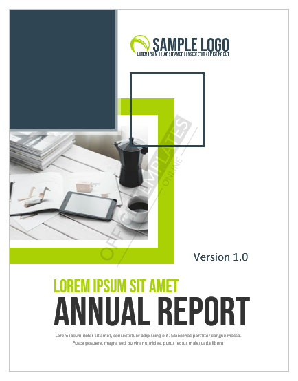 Plantilla de portada de informes formales e informales en MS Word